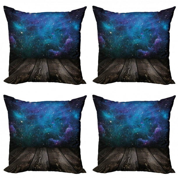 Nebula Galaxy Stars Milky Way in Ombre Colors Outer Space Universe Image Blue White Ambesonne Night Sky Throw Pillow Cushion Cover 24 X 24 Decorative Square Accent Pillow Case 